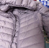 鴨鴨（YAYA）佟麗婭同款羽絨服女輕薄連帽保暖秋冬新款休閑時(shí)尚百搭外套 淺紫 L 165 【建100-115斤】 曬單實(shí)拍圖