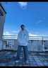 gxmy【三件套】衛衣套裝男士春秋季連帽一整套青少年休閑衣服男裝搭配 M28白衛衣+T恤+牛仔褲 XL 【120-140斤】 曬單實(shí)拍圖