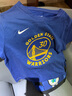 NBA庫里新款兒童中大童夏季運動(dòng)透氣速干兒童純棉短袖T恤勇士投籃服 勇士隊 M 曬單實(shí)拍圖