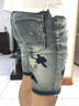 牛八方 新款夏季網(wǎng)紅刺繡破洞磨毛貓須款牛仔短褲男潮牌個(gè)性時(shí)尚潮流彈力夏季男牛仔短褲 826淺藍色 31碼(兩尺四) 曬單實(shí)拍圖