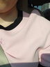FIVE PLUS撞色針織衫短袖女夏季新款女裝修身氣質(zhì)圓領(lǐng)粉色小香風(fēng)套頭上衣 粉紅180 L 曬單實(shí)拍圖