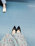 達(dá)芙妮（DAPHNE）單鞋女低跟船鞋新款學(xué)生尖頭百搭一腳蹬工作宴會(huì)鞋 黑色 跟高3cm 36 (230mm) 曬單實(shí)拍圖