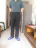 拉博夫100%純羊毛西褲男春夏商務(wù)休閑免打理西服褲男士直筒免燙正裝褲 藏青【100%精細羊毛】 33 曬單實(shí)拍圖