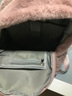 花間公主融雪毛絨包包秋刺繡可愛(ài)少女心雙肩包百搭毛毛雙肩背包教師節禮物煙粉色(大號) 曬單實(shí)拍圖