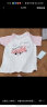 舒贝怡婴儿短袖套装夏季宝宝纯棉短裤两件套儿童外出衣服粉色 90CM 实拍图