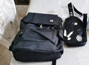 書(shū)包男中學(xué)生初中生高中生大學(xué)男生背包青少年校園大容量雙肩包時(shí)尚潮流防水牛津布男包日韓版潮純色新款包包 黑色升級版(黑色胸包) 曬單實(shí)拍圖