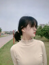 相伊戀人半高領(lǐng)木耳邊打底衫女外穿25年春秋季新款內(nèi)搭長袖修身顯瘦打底衣 杏色【秋冬款】 均碼 【適合80-140斤】 曬單實拍圖