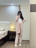 SUPISRRE輕奢法式高端睡衣女士秋冬季吊帶背心三件套珊瑚絨加厚加絨家居服 粉色 均碼 曬單實(shí)拍圖