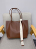 viney托特包包女包牛皮水桶包品牌大容量生日新年禮物送女友老婆 【咖色】實(shí)用高檔通勤單肩大包 百搭時(shí)尚休閑手提包 曬單實(shí)拍圖