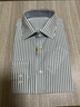 金利來(lái)【純棉/納米免燙】秋冬季節長(cháng)袖襯衫男士商務(wù)通勤條紋襯衣 灰色-58 M 170/88A 推薦110-135斤 曬單實(shí)拍圖