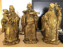 天祥緣 銅福祿壽三星擺件福星祿星壽星三仙祝壽家居客廳供奉送禮 13號銅福祿壽三仙一套 曬單實(shí)拍圖
