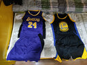 嬡嘻悠 （促銷(xiāo)）兒童籃球服男童夏季訓練套裝女球衣短袖定制 科比24號紫色短袖套裝 L【140-150cm,27-32kg】 曬單實(shí)拍圖