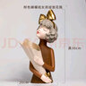 柏梵（bofan）現代創(chuàng  )意蝴蝶結女孩花瓶擺件北歐客廳玄關(guān)干花插花擺設 喬遷禮物 棕色女孩花瓶（不含花） 現貨 曬單實(shí)拍圖