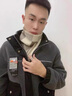 朗琦威尊圍巾男潮流個(gè)性潮牌日系百搭冬季學(xué)生冬季毛線男生冬季年輕人送男 卡其色--方塊 曬單實(shí)拍圖