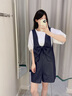 衣典零一（LEDIALYI）背帶褲套裝女2024夏季新款韓版寬松減齡T恤上衣休閑短褲子兩件套 圖片色 S（建議108斤內(nèi)） 曬單實拍圖