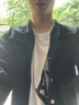 春秋痞帥黑色牛仔外套男潮寬松韓版潮流港風(fēng)機能百搭色工裝夾克 黑色 常規 L ：建議100-120斤 曬單實(shí)拍圖