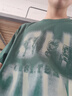 POUM男裝聯(lián)名美式復(fù)古墨綠色純棉短袖t恤男女夏季寬松街頭半袖體恤 JXFS-1125綠色 L【110-130斤】 曬單實(shí)拍圖
