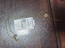 百泰首飾（BATAR JEWELLERY）生日禮物黃金項鏈女足金套鏈幾何5G小方塊Y形墜子配金項鏈 3.08g 曬單實拍圖