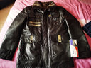 恒源祥頭層牛皮真皮皮衣男派克服中長(cháng)款翻領(lǐng)羊毛內膽皮毛一體外套加絨 黑色 L 曬單實(shí)拍圖