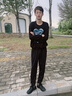 安踏褲子男加絨褲秋冬保暖休閑褲男束腳寬松休閑跑步學(xué)生運動褲男 基礎(chǔ)黑(加絨保暖-口袋拉鏈) L 175 曬單實拍圖