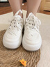 九寸陽(yáng)光春夏LOVE兔大頭鞋女百搭休閑鞋子小眾女鞋學(xué)生小白鞋松糕底板鞋 圓頭低幫鞋白色【36碼】 曬單實(shí)拍圖