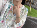 郎凱丹頓和田玉手串鈴蘭花開純銀手鏈女天然晴水轉運散珠子配黃金輕奢禮物 曬單實拍圖