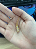 中國黃金（CHINA GOLD）竹節黃金項鏈女足金和田玉吊墜生日禮物送女友老婆結婚紀念實(shí)用禮 足金竹節和田玉吊墜+18K金鏈 曬單實(shí)拍圖