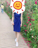 PORTS寶姿春夏款修身連衣裙女裝裙子褶裥收腰夏季連衣裙ALL8D018KWB008 深海藍 XS (2) 曬單實(shí)拍圖