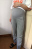 柘雨 孕婦褲秋冬外穿孕婦褲子冬天保暖運動(dòng)純棉休閑褲孕婦秋裝可調節小個(gè)子加厚孕媽衛褲 花灰色 L(適合110-130斤) 曬單實(shí)拍圖