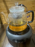 borun HOME新款加厚防爆蒸煮一體玻璃煮茶器保溫電陶爐大容量燒水泡茶壺套裝 B款禪意壺+升級款雅灰色爐 1100ml 曬單實拍圖