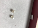 阿梵尼18K金珍珠耳釘女彩金耳飾送愛(ài)人閨蜜送媽媽生日禮物含膠耳壁 18K金淡水珍珠耳釘6-7mm 曬單實(shí)拍圖