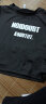 婍妡短袖t恤女衣服女韩版学生ins短袖T恤女学生夏季新款韩版bf风短款半袖中袖体恤上衣服潮 前后字母 黑色-聚酯纤维 M 60-85斤 实拍图