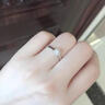FR鉆戒女pt950鉑金群鑲鉆戒白訂婚鉆石戒指結(jié)婚戒指七夕520禮物 主鉆4分+副鉆8分 曬單實拍圖