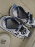 Jeep吉普男童凉鞋新款旋钮运动小孩鞋子2024夏款透气儿童包头沙滩鞋子 白灰兰 29码 内长19.0CM 实拍图