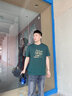 GENIOLAMODEt恤男士純棉夏季中國風(fēng)潮流印花個(gè)性圓領(lǐng)短袖男款體恤 綠色 M 曬單實(shí)拍圖