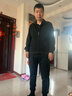 木林森（MULINSEN）運動(dòng)套裝男春秋季跑步休閑兩件套衣服男士開(kāi)衫連帽針織棉質(zhì)衛衣潮 開(kāi)衫深灰-加絨 2XL 曬單實(shí)拍圖