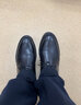 堡度馳夏季增高鞋男厚底10cm隱形內增高皮鞋男8cm韓版商務(wù)正裝透氣男鞋 黑色（增高10cm） 40 曬單實(shí)拍圖