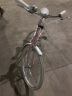 凤凰（PHOENIX）自行车女男成年大人青少年大中小学生普通勤城市复古轻便公路单车 小清新轻便/浅粉色 24英寸  单速 实拍图