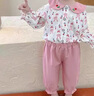 G.DUCKKIDS童裝女童秋裝套裝兒童衣服女寶寶春秋季兔子印花上衣兩件套小女孩 小白兔粉色【春秋款】 100 尺碼2~3歲【 90-100cm】cm 曬單實(shí)拍圖