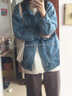 嵐玘牛仔外套女秋裝新款上衣春秋款2024衣服薄外套洋氣學生穿搭休閑 藍色復古牛仔外套 M 【建議105斤內(nèi)】 曬單實拍圖