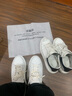 玩累了的孩子！情侶鞋 休閑百搭增高板鞋厚底手工鞋子黑尾小白鞋男 白色-厚底男碼（運動碼） 41 曬單實拍圖