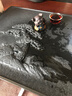 源韻天然整塊烏金石茶盤手工排水石頭茶臺黑金石茶具套裝家用茶托 歲月長青80*33*3cm 曬單實(shí)拍圖