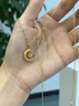 中國黃金CHINA GOLD星月黃金項(xiàng)鏈女足金吊墜教師節(jié)禮物送女老師老婆生日實(shí)用 京速達(dá)-足金月亮星芒托帕石項(xiàng)鏈贈(zèng)S925鏈 曬單實(shí)拍圖