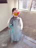 蓓然美愛(ài)莎公主裙秋女童針織毛衣裙泡泡袖艾沙連衣裙聚會(huì )生日禮服禮物 公主裙+披紗+皇冠+魔法棒 110 （建議身高96-104CM) 曬單實(shí)拍圖
