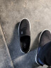 沙驰男鞋休闲鞋夏季透气套脚休闲布鞋男士驾车鞋一脚蹬懒人鞋乐福鞋男 黑色 250mm 皮鞋40尺码 实拍图