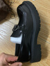 VQGT英倫休閑皮鞋男真皮一腳蹬樂福鞋頭層牛皮男鞋大頭鞋增高厚底 型男黑 偏大一碼 建議拍小一碼 39 曬單實拍圖
