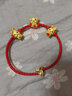 菜百首飾黃金轉(zhuǎn)運(yùn)珠 足金抱抱兔鎏彩轉(zhuǎn)運(yùn)珠 含皮繩 定價(jià) HD 平安兔 曬單實(shí)拍圖
