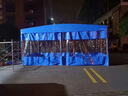 米詅 大型倉庫推拉帳篷雨篷雨棚伸縮移動(dòng)式夜市大排檔燒烤汽車(chē)遮陽(yáng)棚收縮活動(dòng)停車(chē)棚 3米寬3米長(cháng)2.2米高 默認軍綠色 曬單實(shí)拍圖