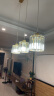 雷士照明（NVC）简约北欧风餐吊灯餐厅灯餐桌灯吊灯三头金色水晶玻璃（不带光源） 实拍图
