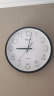 天王星（Telesonic）挂钟 客厅现代简约安静圆形石英14寸挂表 Q7703-2黑色 实拍图